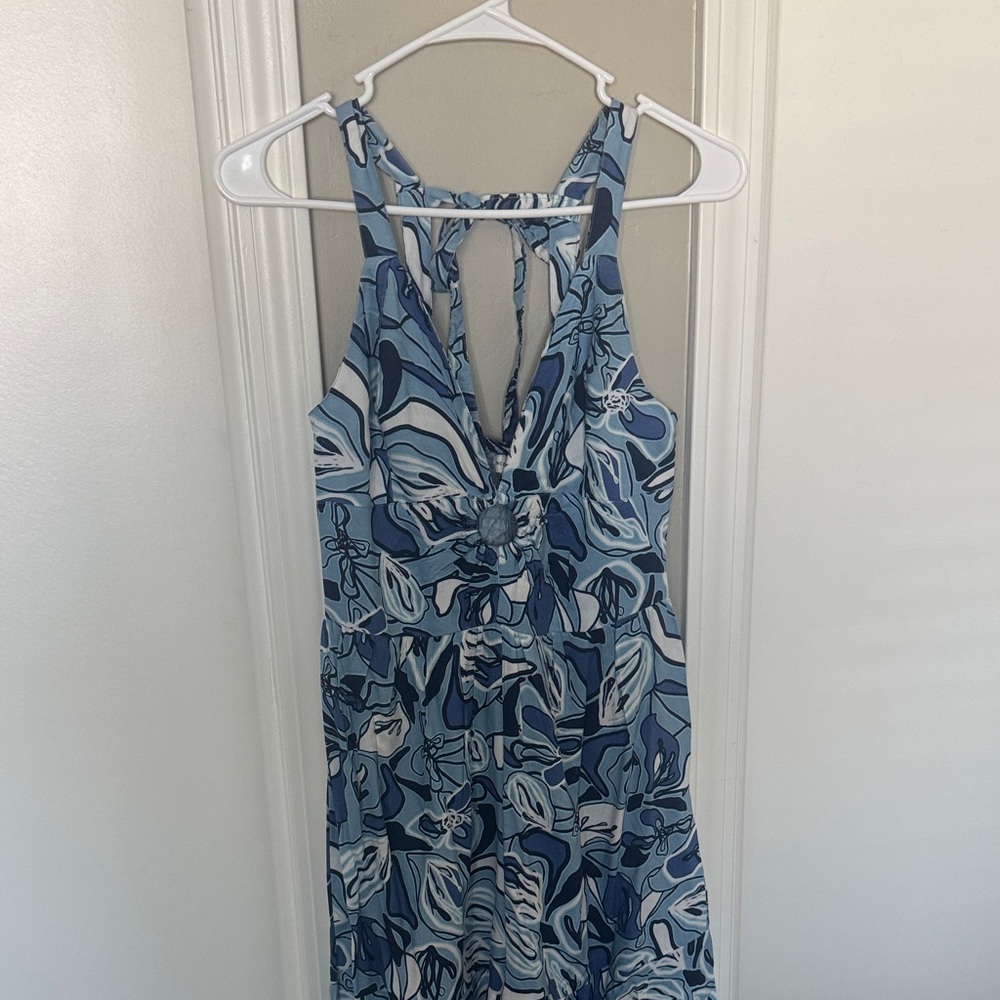 Sincerely Jules Blue and White Floral Jumpsuit